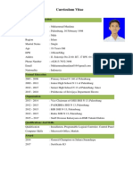 Curriculum Vitae: Personal Identification