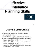 Maintenance Planning and Scheduling