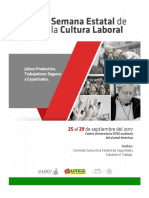 12 Programa de La Semana Estatal de Cultura Laboral 2017