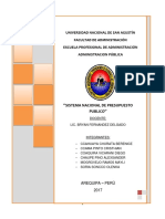 Sistema Nacional de Presupuesto Publico