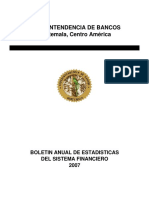 Boletín Anual de Estadísticas Del Sistema Financiero 2007