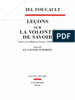 Lecons Sur La Volonte de Savoir Cours Au College de France 19701971 Suivi de Le Savoir Ddipe