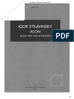 Igor Stravinsky Agon Full Score