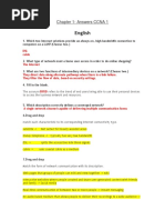 English: Chapter 1-Answers CCNA 1