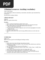 2 Minimal Resources Teaching Vocabulary