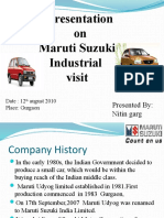 Industrial Visit Maruti Suzuki in Gurgaon