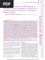 Nursing Interventions For Identifying and Managing Acute Dysphagia Are Effective For Improving Patient Outcomes