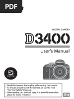 Nikon D3400 Manual