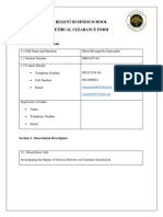 Ethical Clearance Form