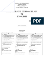 Multi Grade Lesson Plan in English