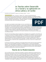 Principales Teorías Sobre Desarrollo Económico y Social y Su Aplicación en América Latina y El Caribe