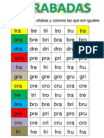 SÍLABAS TRABADAS EDITABLE Discriminación Auditiva COLOREA LA SÍLABA SEGÚN EL MODELO.