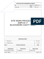 Cavity Wall-Method Statement