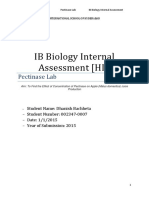 IB Biology Internal Assessment HL Pectin