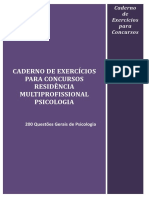 Caderno de Exercícios Residência Multiprofissional Psicologia