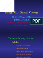 Biology 512 - General Virology: 10:00 - 10:50 Am, MWF 2023 Haworth Hall