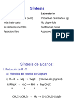 Sintesis y Reacciones Alcanos