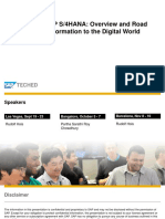 TEC100 - SAP S/4HANA: Overview and Road Map To Transformation To The Digital World