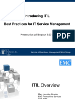 Introducing ITIL Best Practices For IT Service Management: Presentation Will Begin at 9:00 Am