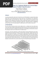 Analysis and Design of A Continuous Reinforced Concrete Raker Beam For Stad PDF