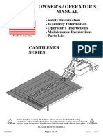 Owner'S / Operator'S Manual: Cantilever Series