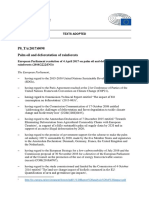 European Parliament: P8 - TA (2017) 0098 Palm Oil and Deforestation of Rainforests