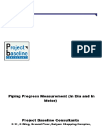 Piping-Progress-Measurement - (In Dia and in Meter)