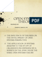 Open System Theory in Nursing