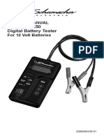 Model: BT-250 Digital Battery Tester: Owners Manual For 12 Volt Batteries