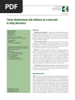 Three-Dimensional Cell Cultures As A New Tool in Drug Discovery