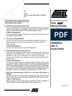 8-Bit Microcontroller With 8K Bytes of In-System Programmable Flash AT90S8515 Rev. C Errata Sheet