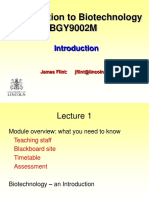 BGY9002M Lecture 1 - Introduction 2017