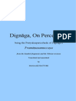 Masaaki Hattori Dignaga, On Perception, Being The Pratyaksapariccheda of Dignagas Pramanasamuccaya From The Sanskrit Fragments and The Tibetan Versions PDF