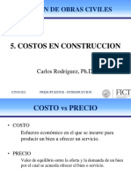 Costos en Construcción