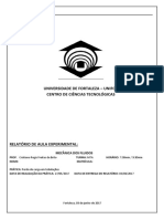 Relatorio 5 - Mecanica Dos Fluidos Unifor