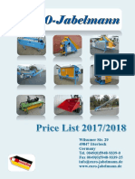 Price List 2017-2018