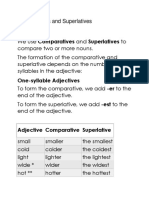 Comparatives and Superlatives