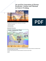 Various Plants Used For Generation of Electric Power Hydroelectric, Nuclear and Thermal Energy Plants Parts & Working