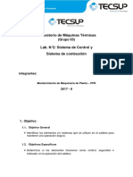 Informe 3, Sistema de Control y Combustion