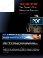 The Secret of The Malaysian Success: Mahathir