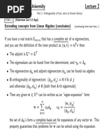 (Part 1: Linear Algebra Concepts Part 2: Orthogonality of FCNS, Intro To Fourier Series) (Haberman Sect 5.5 App) (Continuing From Last Time... )