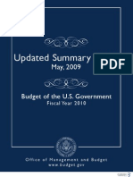 Updated Summary Tables 2010 Federal Budget