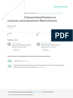 Comparison of Natural Head Position in Different Anteroposterior Malocclusions