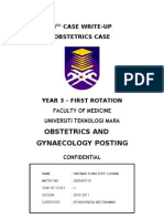 Case Write-Up - Obstetrics - Gestational Diabetes Mellitus