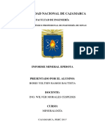 Informe Mineral Epidota