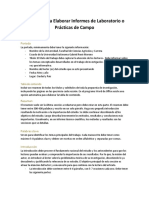 Formato para Elaborar Informes de Laboratorio o Prácticas de Campo