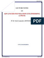 Advanced Foundation Engineering JNTUH Notes