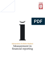 Measurement in Financial Reporting: Information For Better Markets