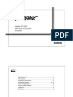 Owner'S Manual: Model AXT-240 240 Watt 4-Channel Amplifier