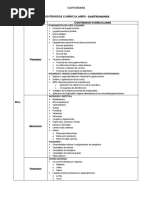Contenidos Curriculares Gastronomia